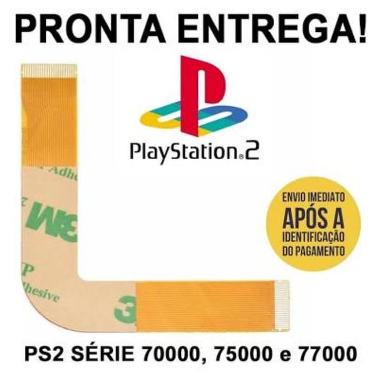 Kit 15 Cabos Flat L do Leitor Ps2 Slim Séries 70000 700xx