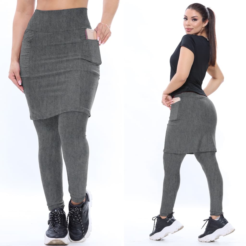 Calça Saia Fitness Moda Evangelica Caminhada Aacdemia