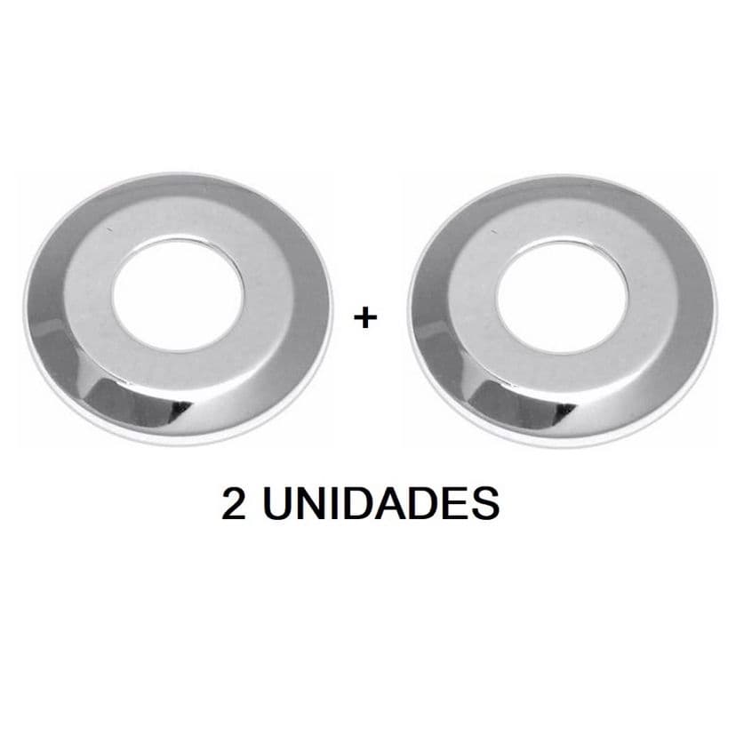 2 Canopla Cromada Para Torneira Conexões Em 1/2 Inox