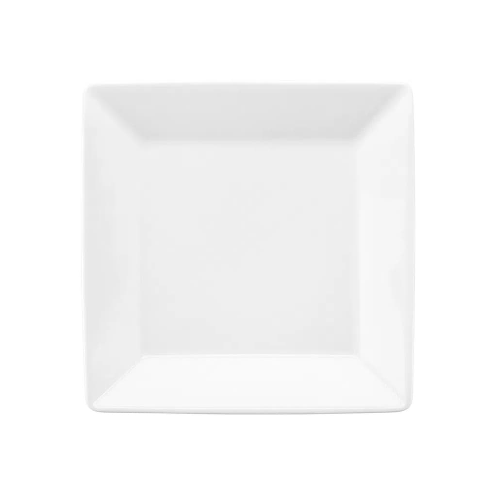 1 Prato Sobremesa Quartier White 20cm Quadrado Branco Oxford Porcelanas Ideal para Sobremesas