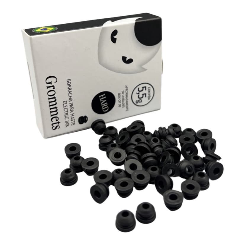 Kit 50 Grommet + 30 elásticos Tattoo borracha Haste agulha tatuagem