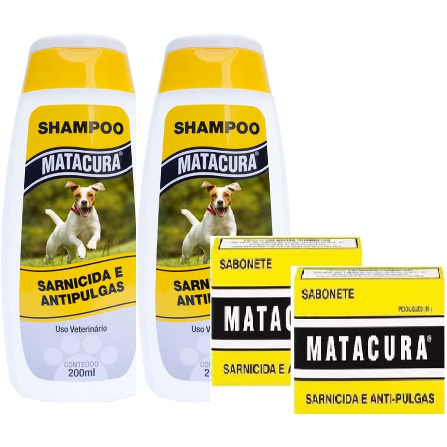 Kit 2x Shampoo Matacura 200ml + 2x Sabonete Matacura 80g