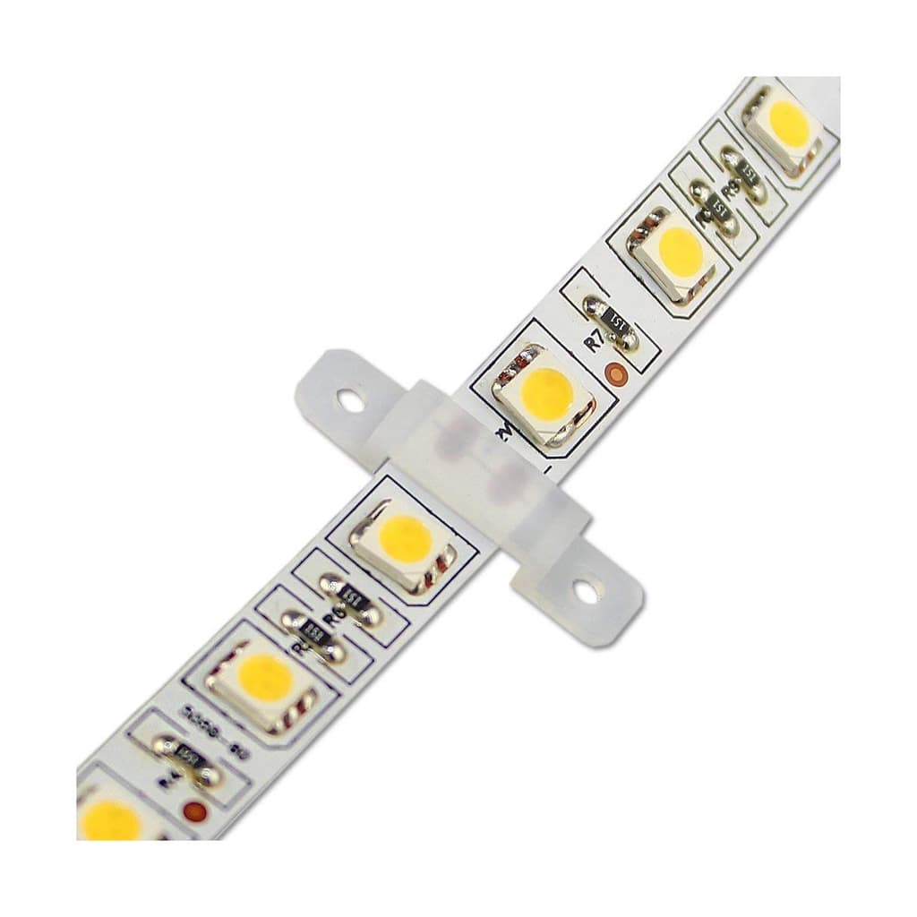 Fixador Para Fita Led Iluminação 8mm Silicone Fácil Instalação 20 Und