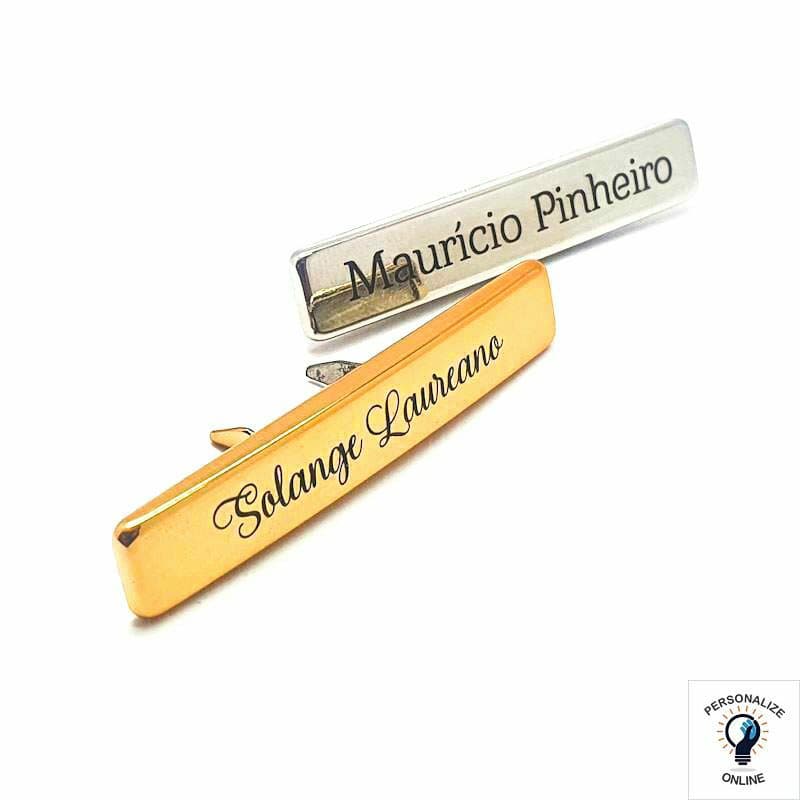 Etiqueta Personalizada 5.0×0.8 Cm Plaquinha De Metal 20 Unid