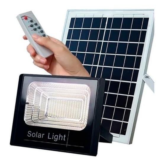 Refletor Led Holofote 400w Placa Solar Bateria Prova Dágua