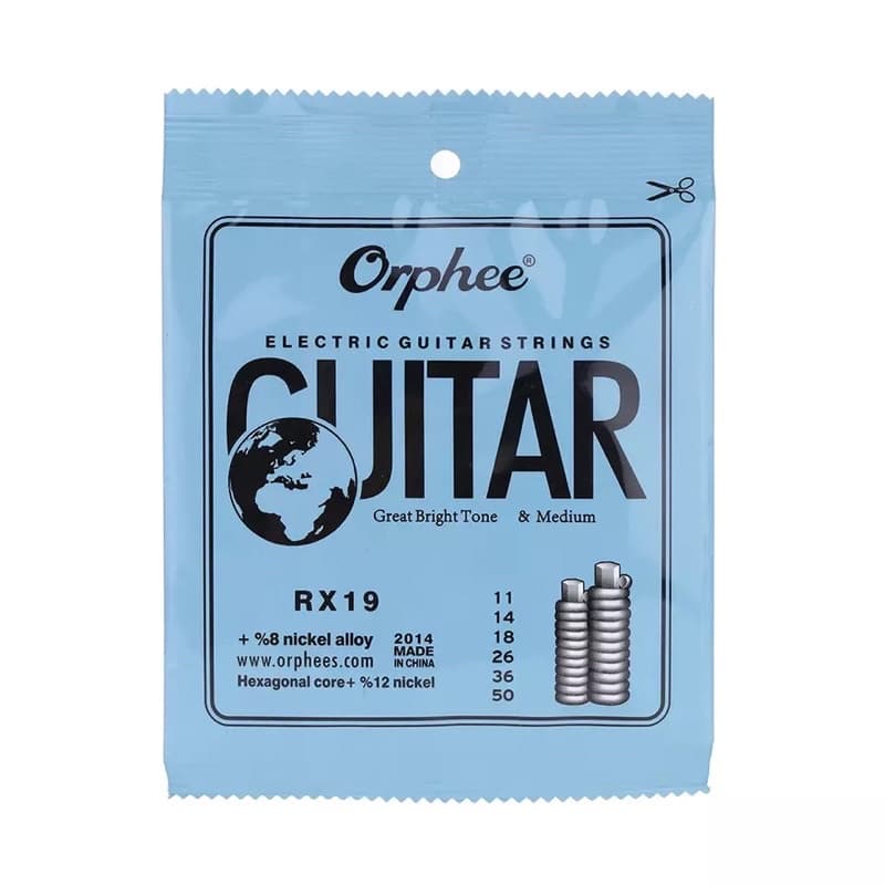 Encordamento jogo de cordas para guitarra 0.11 orphee RX19