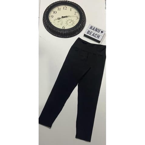 Calca legging em poliester com cos duplo