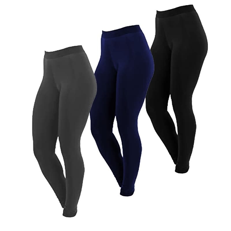 Kit 3 Calça Térmica Segunda Pele Feminina Esportiva Proteção Uv 50fps+