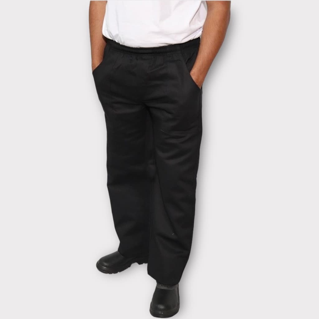 Calça com 3 bolsos e elástico oxford uniforme pintor servente ajudante de obra jardineiro