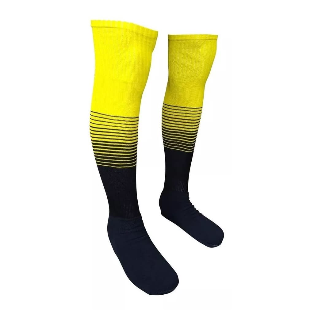 MEIÃO FUTEBOL DEGRADE AMARELO COM PRETO 20 PARES