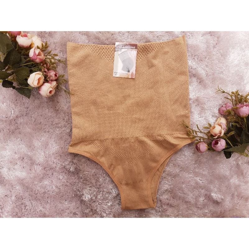 CALCINHA CINTA MODELADORA SECA BARRIGA COMPRESSÃO PÓS PARTO CÓS ALTO