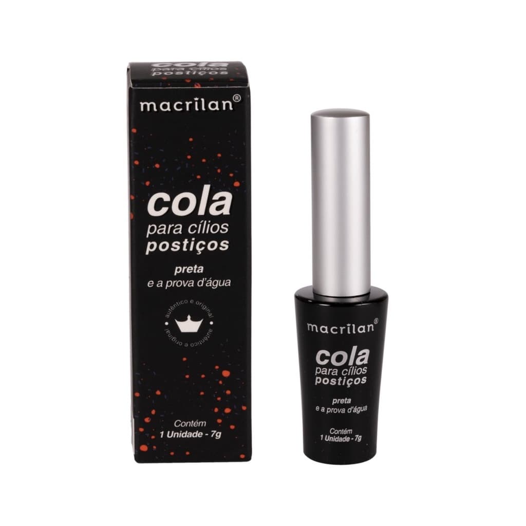Cola Para Cilios Postiços Preta - Macrilan Preto