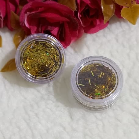3 Potinhos com Confete Fitinha, fininho, palito holográfico