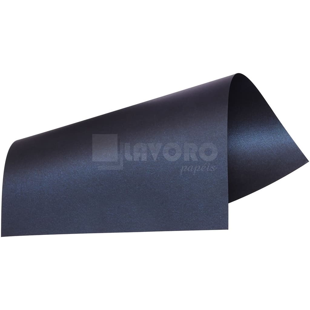 Papel Perolizado Metallik - Azul Noite 180g A4 - 27 Folhas