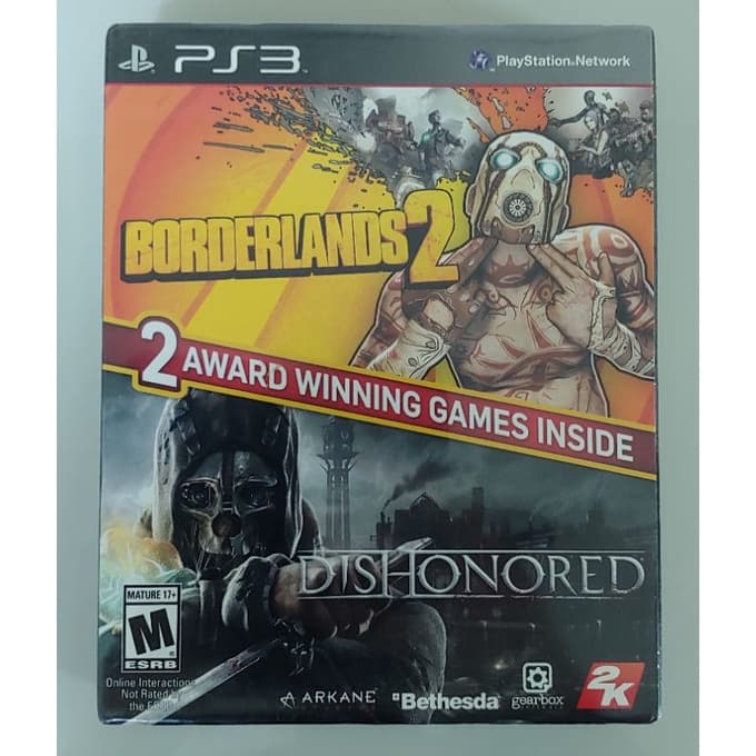 BORDERLANDS 2 PS3 + DISHONORED PS3 BOX 2 JOGOS L A C R A D O