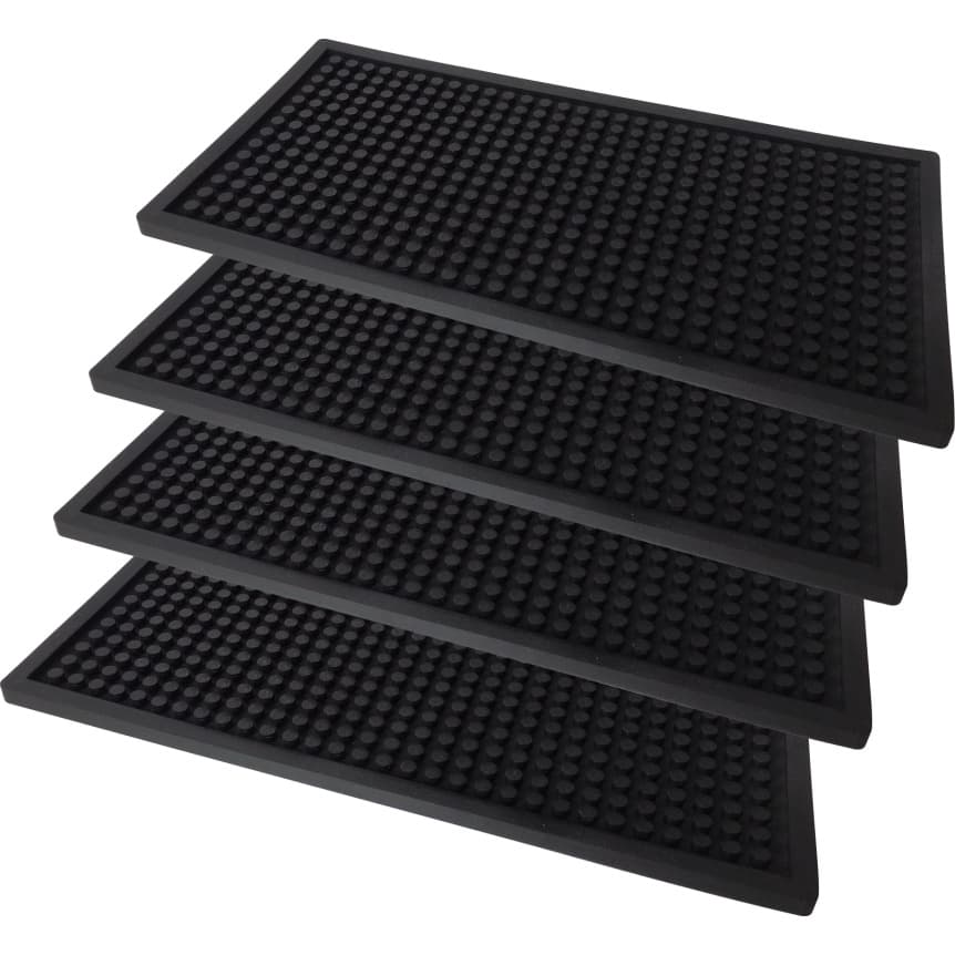4 Tapetes 30x15cm Escorredor Barmat Porta Copos De Bebidas Secar Louças Pratos Copos Emborrachado Para Mesa Bancada Balcão Pia de Cozinha