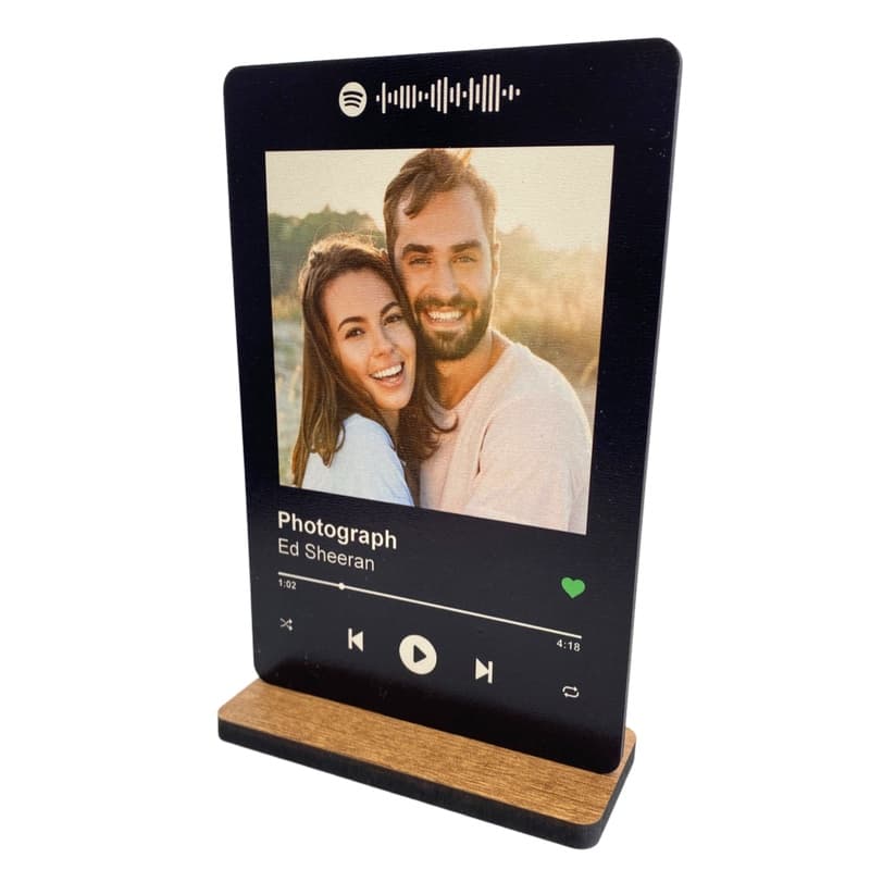 Placa Spotify Interativa Preta - Personalize a sua!