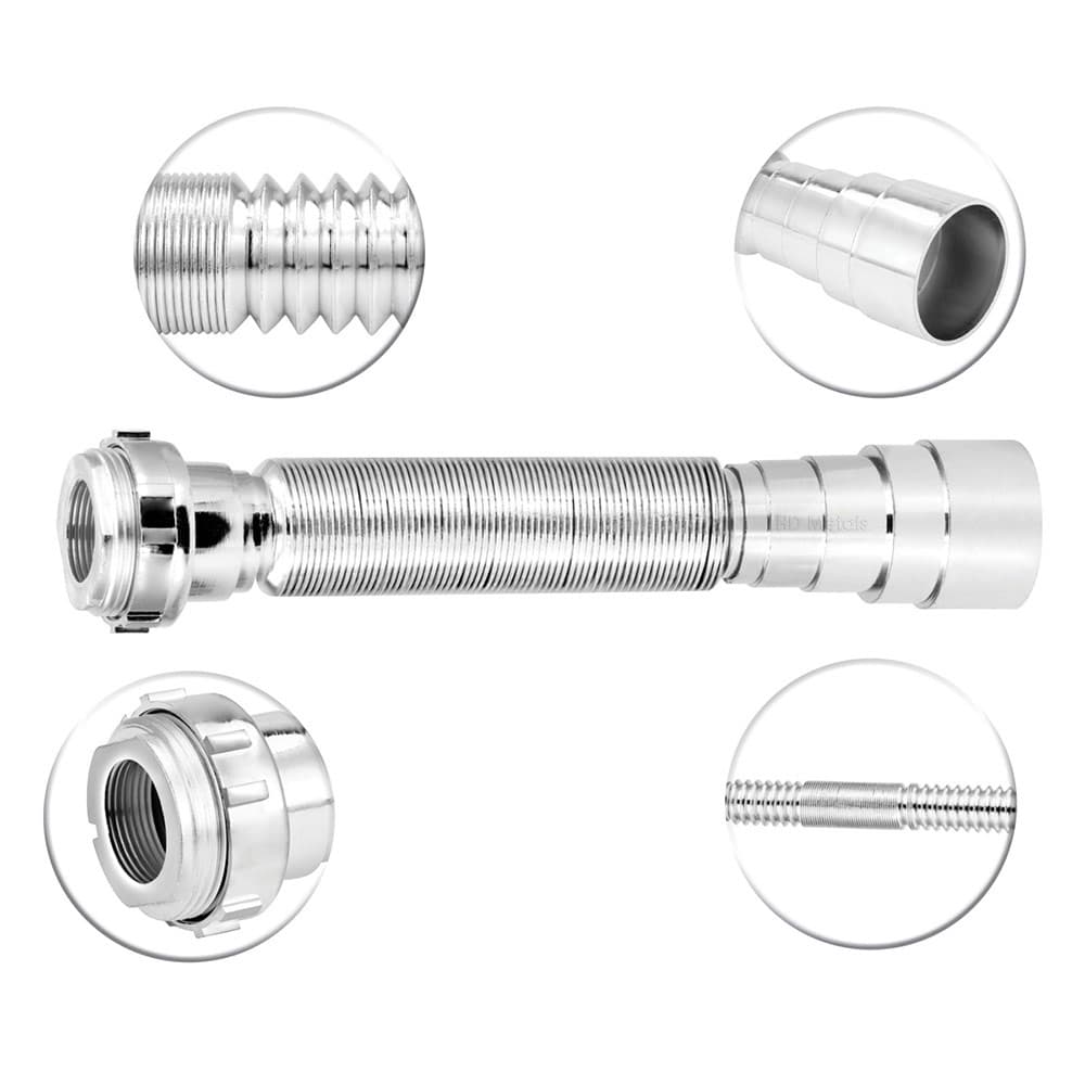 Sifao Sanfonado Extensivo Universal Abs Cromado Lavatorio Banheiro Hidraulica