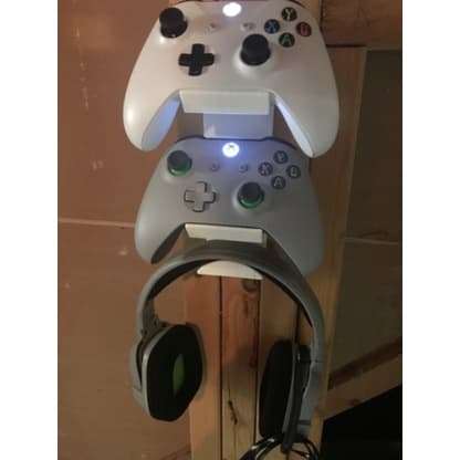 Suporte De Para Parede P/ 2 Controle Xbox One, Ps4, Ps3 + Headset