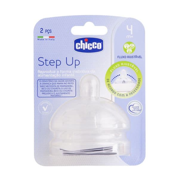 Bico de Mamadeira Step Up Chicco 4+ com 2 Unidades