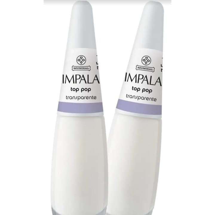 Kit C/2 Uni Esmalte Transparente Top Pop, Impala Cosmeticos, Branco