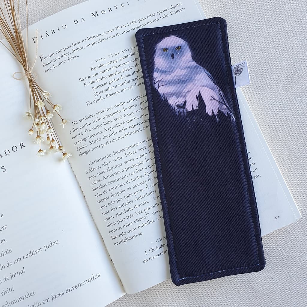 Marcador de Páginas Tecido para Livro Harry Potter, Bíblia, Apostila, Agenda e Caderno, Geek
