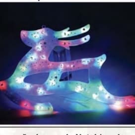 Enfeite de parede rena com 35 leds coloridos pisca/21025/Bivolt