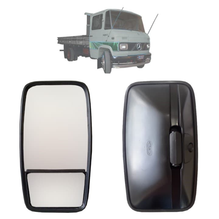 Espelho Retrovisor Bipartido Grande Para Caminhão Mb 608