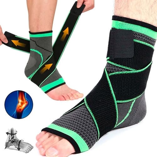 Tornozeleira Unissex Compressão respirável Alivia Dor Esportiva ajustável resistência nylon MBFIT