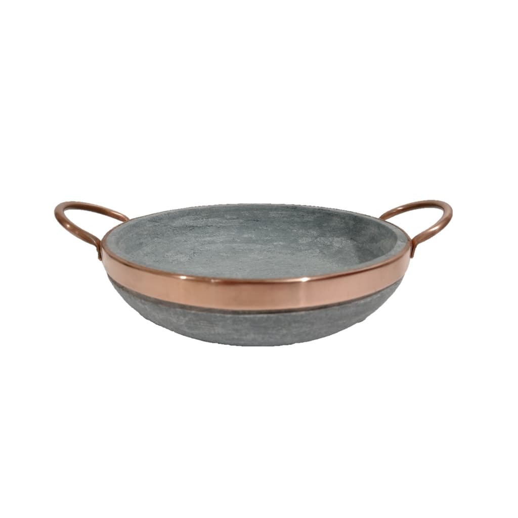 Frigideira De Pedra Sabão GrandeTipo Wok 28cm