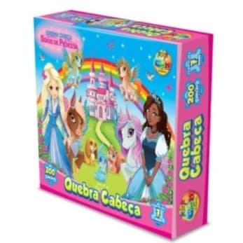 Quebra Cabeça Sonho de Princesa 200 peças GGB Brinquedos a partir de 7 anos de Idade para Meninos e Meninas dia