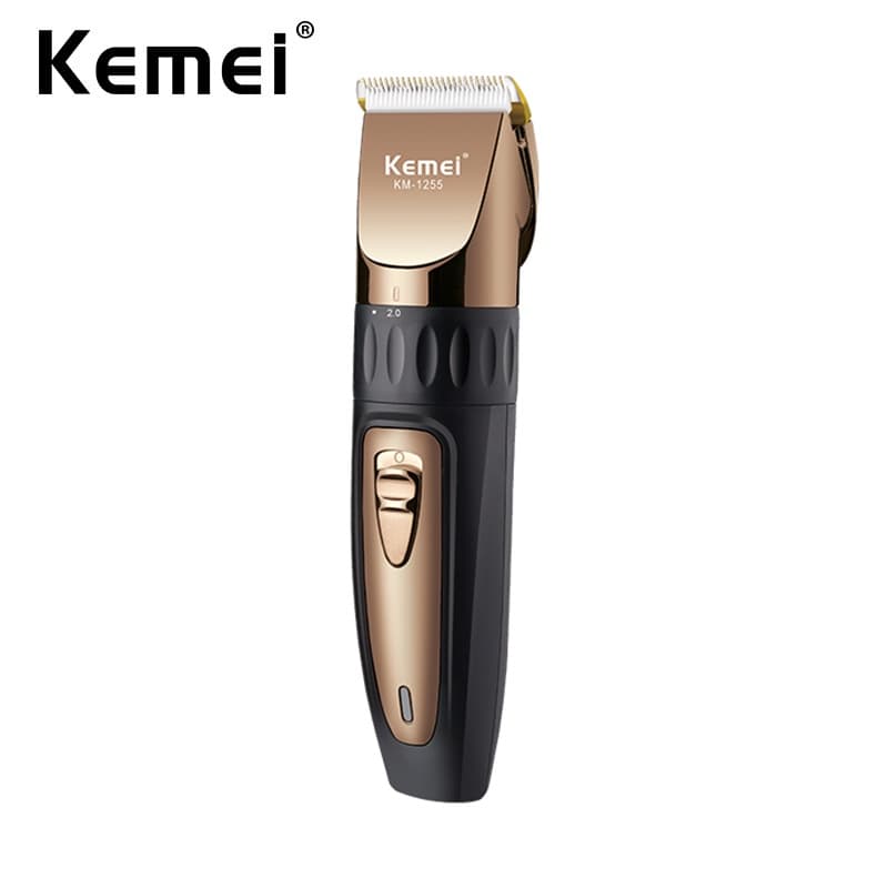 Máquina De Cortar Cabelo Kemei Profissional Aparador De Barba Sem Fio Recarregável Corte De Familiar Com Lâminas De Cerâmica Ajustáveis
