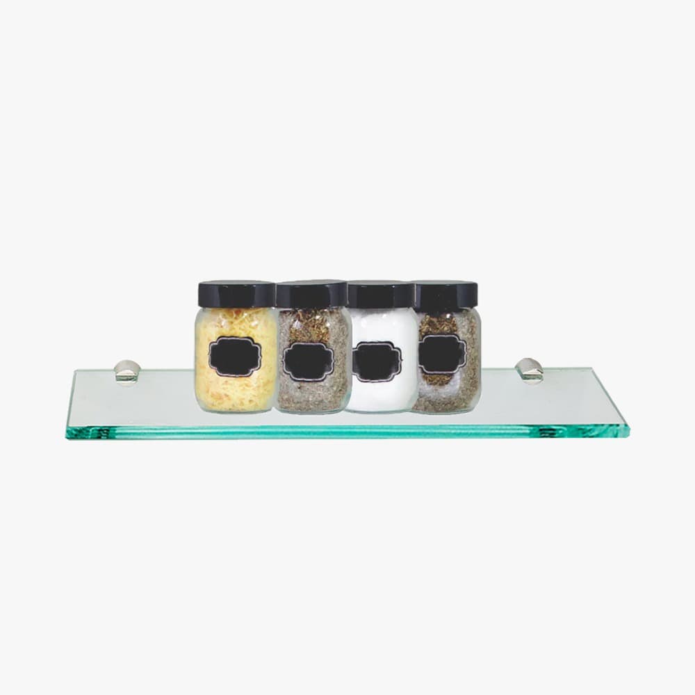Prateleira 10X25 vidro incolor QUARTO\COZINHA\BANHEIRO  (1 UND)