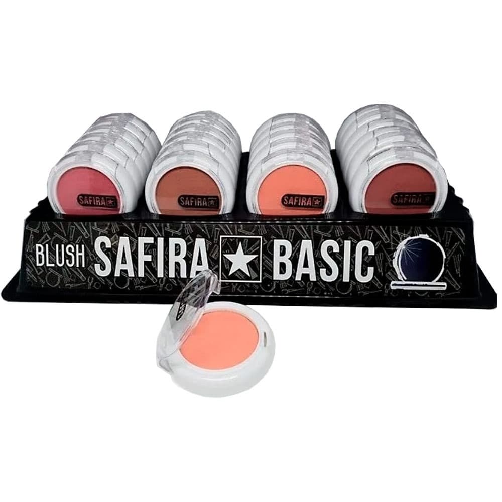 Blush Compacto Safira - Box Com 24 Unidades