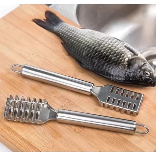 Escamador de Peixe Tira Escamas Profissional De Aço Inox Clink