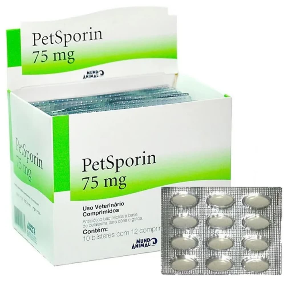 Petsporin 75mg Com 12 Comprimidos - 1 blister