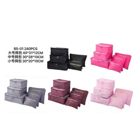 Kit 6 Bolsas Organizadoras Para Mala Roupas Bagagem Viagem QUALIDADE BEM