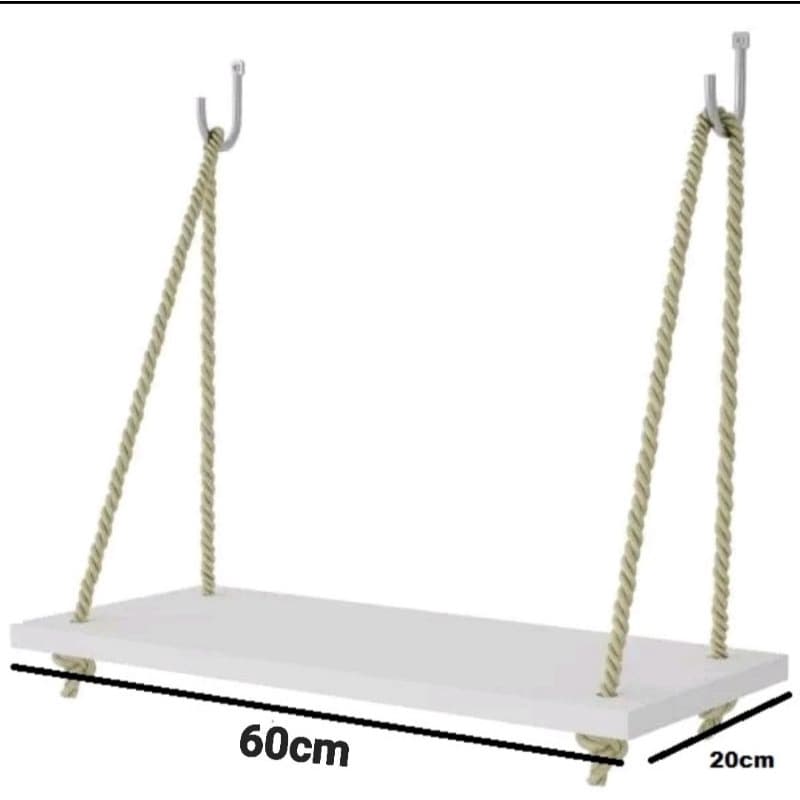 Prateleira Corda de Sisal 60cm x 20cm