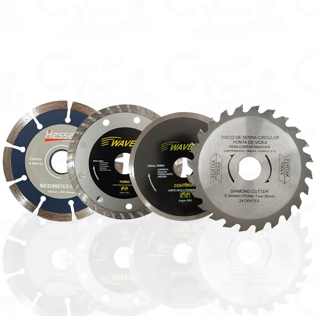 Disco De Corte Diamantado Segmentado Para Serra Mármore 110mm Com Furo De 20mm Corte Seco