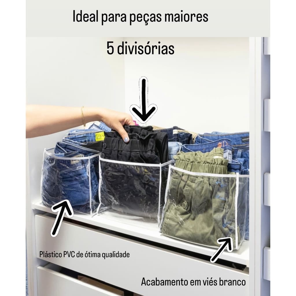 5 colméias organizadoras de gavetas tamanho Grande