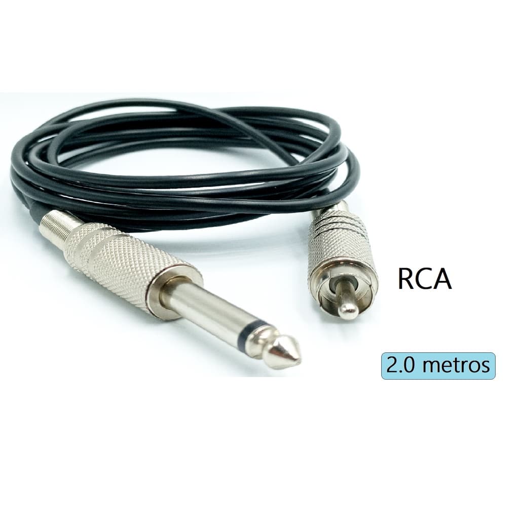 Cabo Clip cord Rca p10 Para Maquina Tatuagem Rotativa Borracha  Original /pop,pen,x13 Borracha 2:0 metros