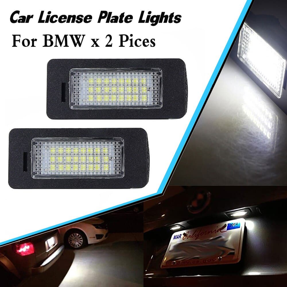 2 Pçs LED Número Do Carro Luzes Da Placa De Licença Lâmpada Nenhum Erro 12V Titular luces Automáticas Para BMW E39 M5 E7