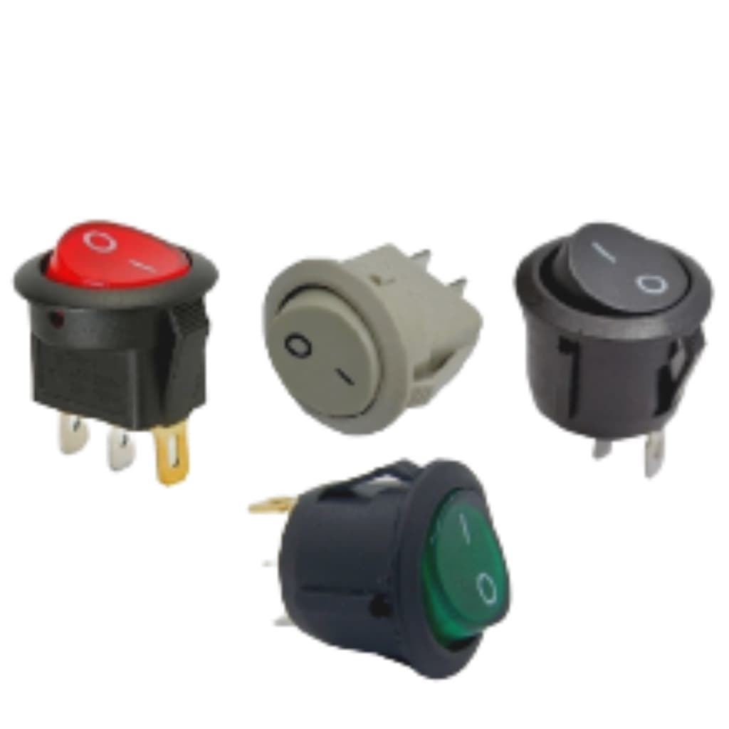 Chave Power Gangorra Redonda On/Off 6v/250v 10A/125v 2/3 Terminais - MXT
