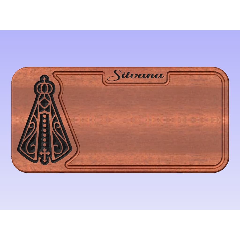 Tabua de Corte Carne Churrasco Personalizada Madeira Nobre Entalhada Presente Nossa Senhora