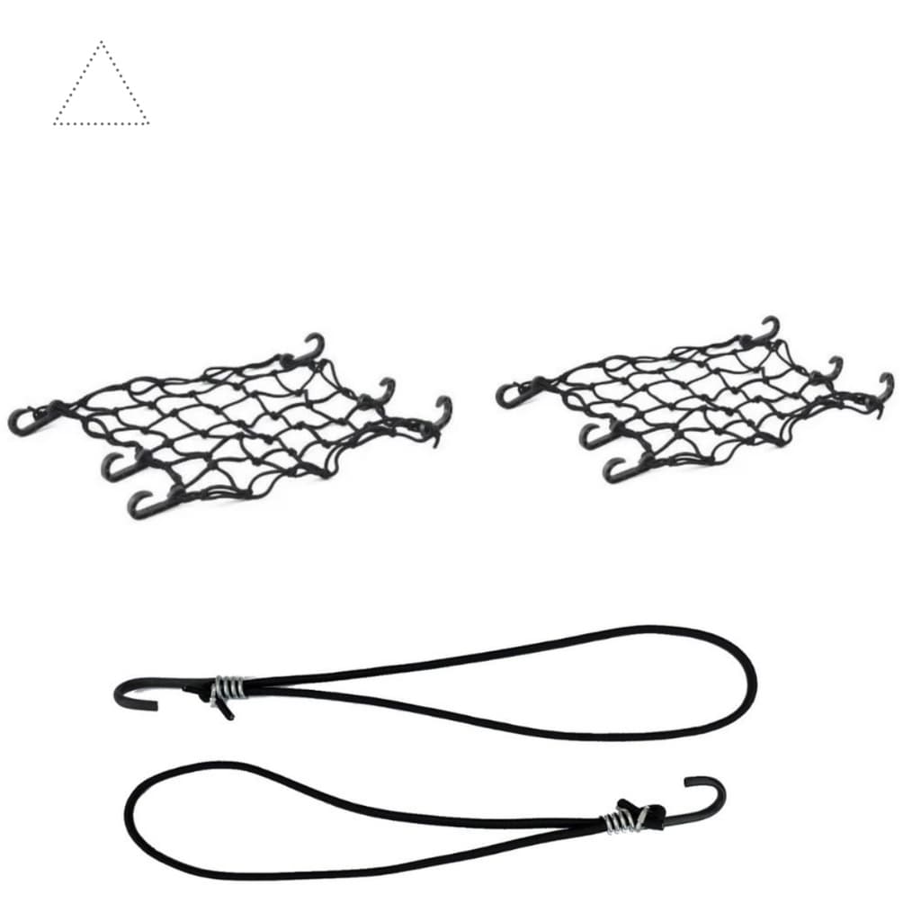 Kit Motoqueiro Moto ( 2 redes aranhas  + 2 Extensor Elástico Corda Fixar Lona/Carga)