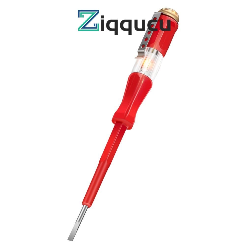 ZIQQUCU B07 Caneta De Teste De Chave De Fenda Plana 2,5mm Bit Lâmpada De Néon Sem Contato Com Isolamento Elétrico Detector De Tensão Da