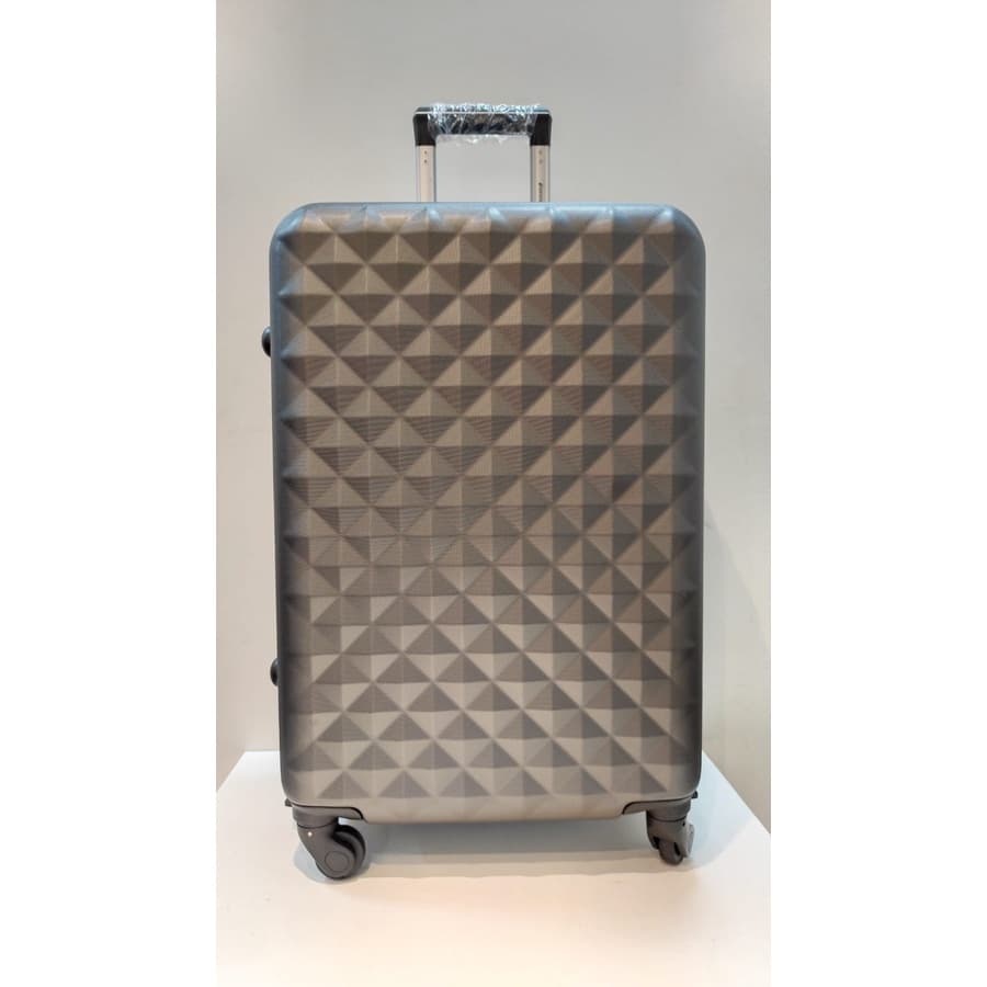 Mala de Viagem Média Chumbo, 23kg para avião, em fibra, de rodinhas. 64x24x42. REF: 623