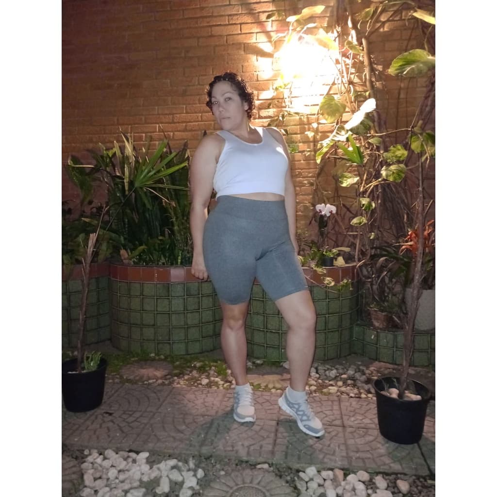 Shorts Legging Ciclista Curve Plus Size Suplex Grosso G1 ao G7 Academia Fitness Cintura Alta