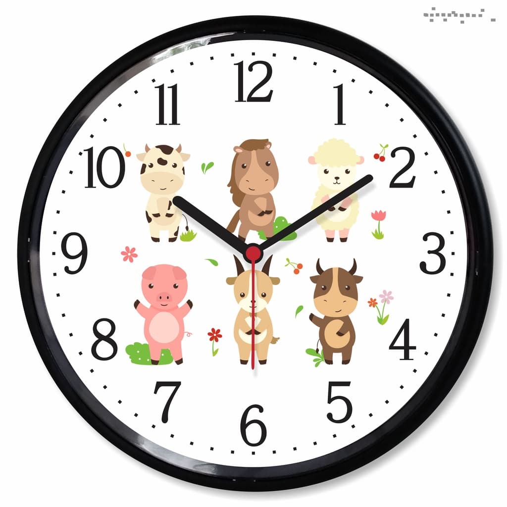Relogio Parede Fazendinha Fazenda Infantil Quarto Criança Decorativo Presente