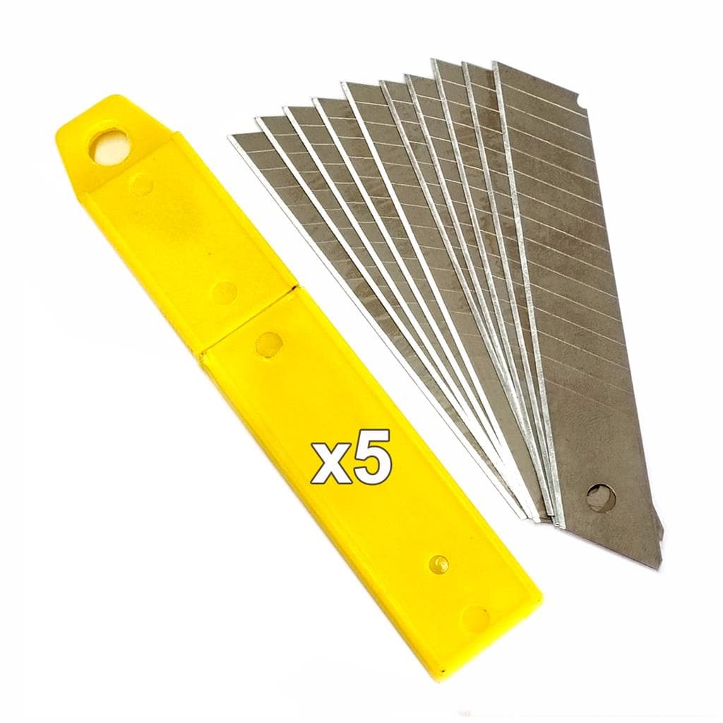 Caixa 50 Laminas de Estilete Estilo Olfa Laminas Snap Off 18mm Destacável Multiuso